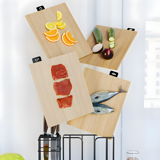 Wooden Cutting Board Set – 4 Pieces